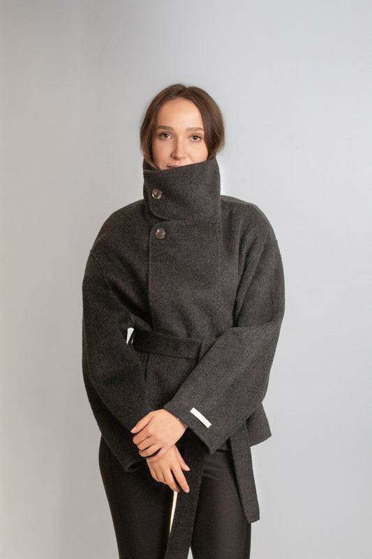 Wool short coat