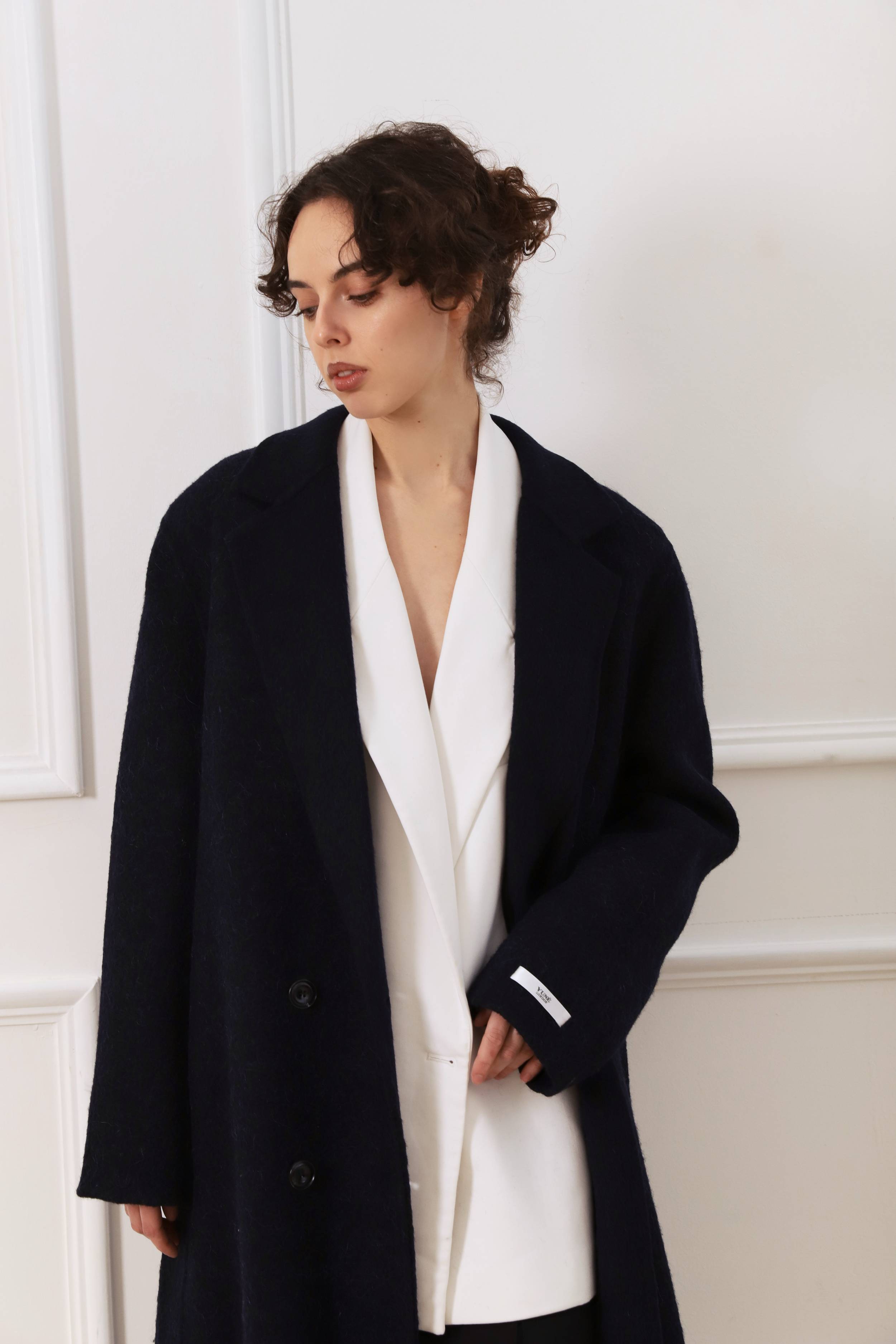 Premium navy alpaca