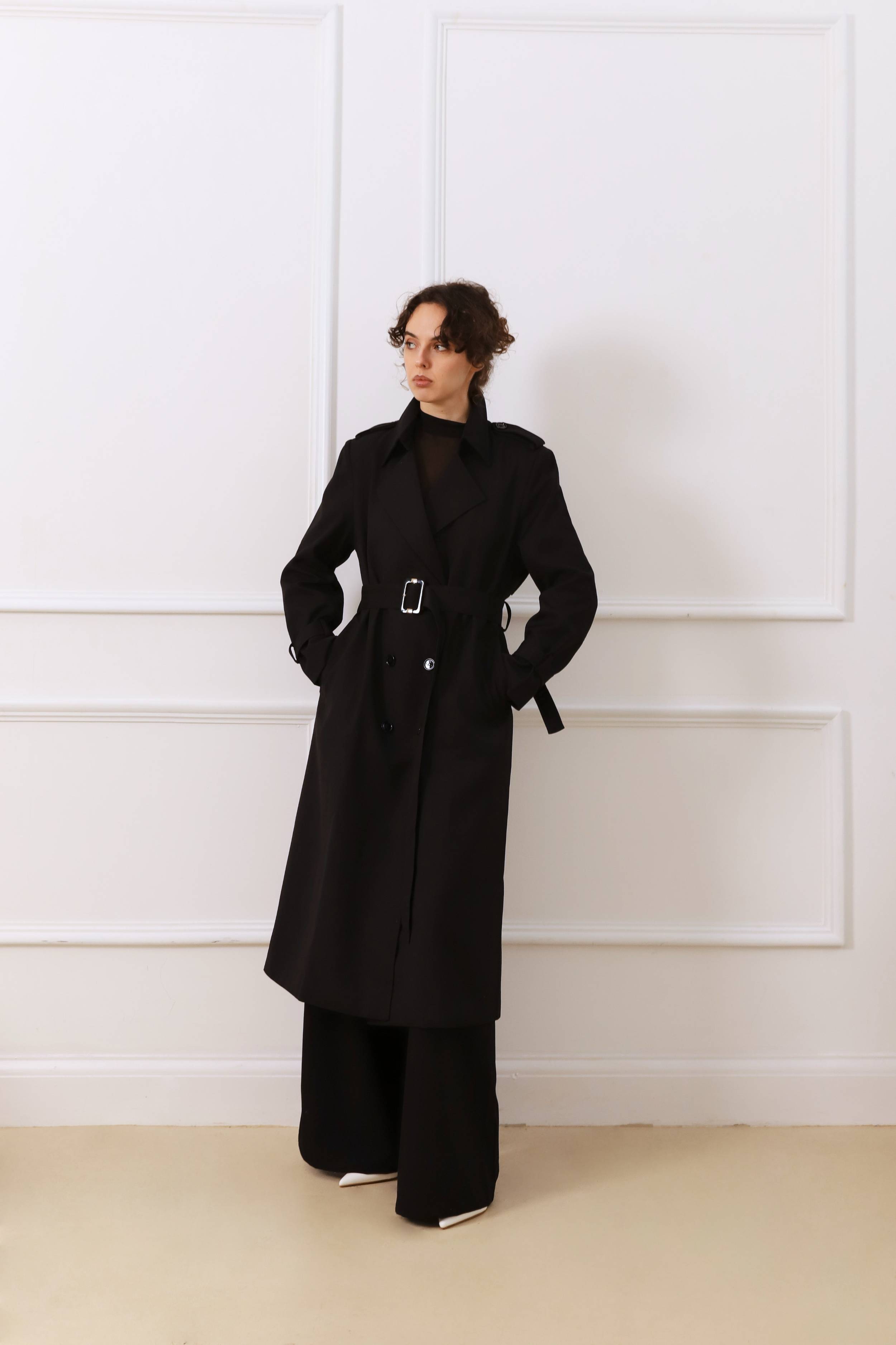 Classic black trench