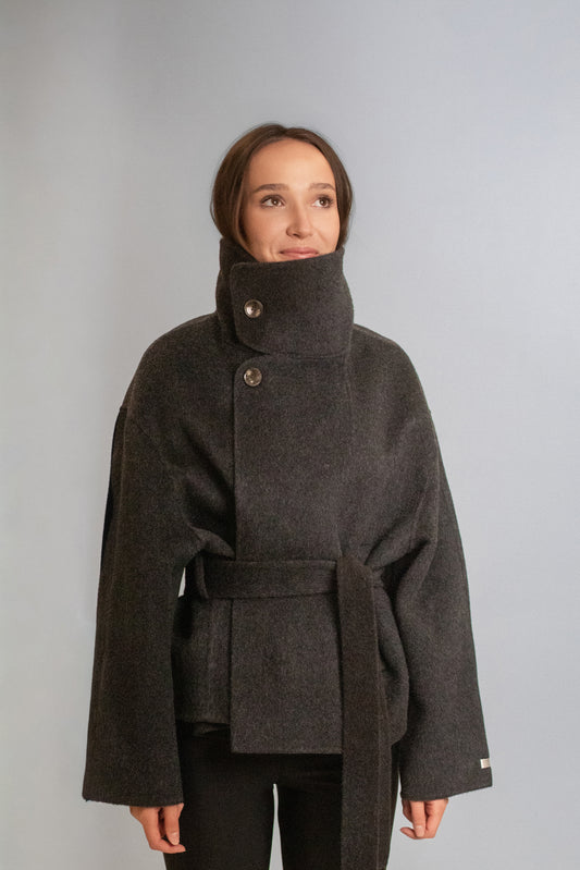 Wool short coat