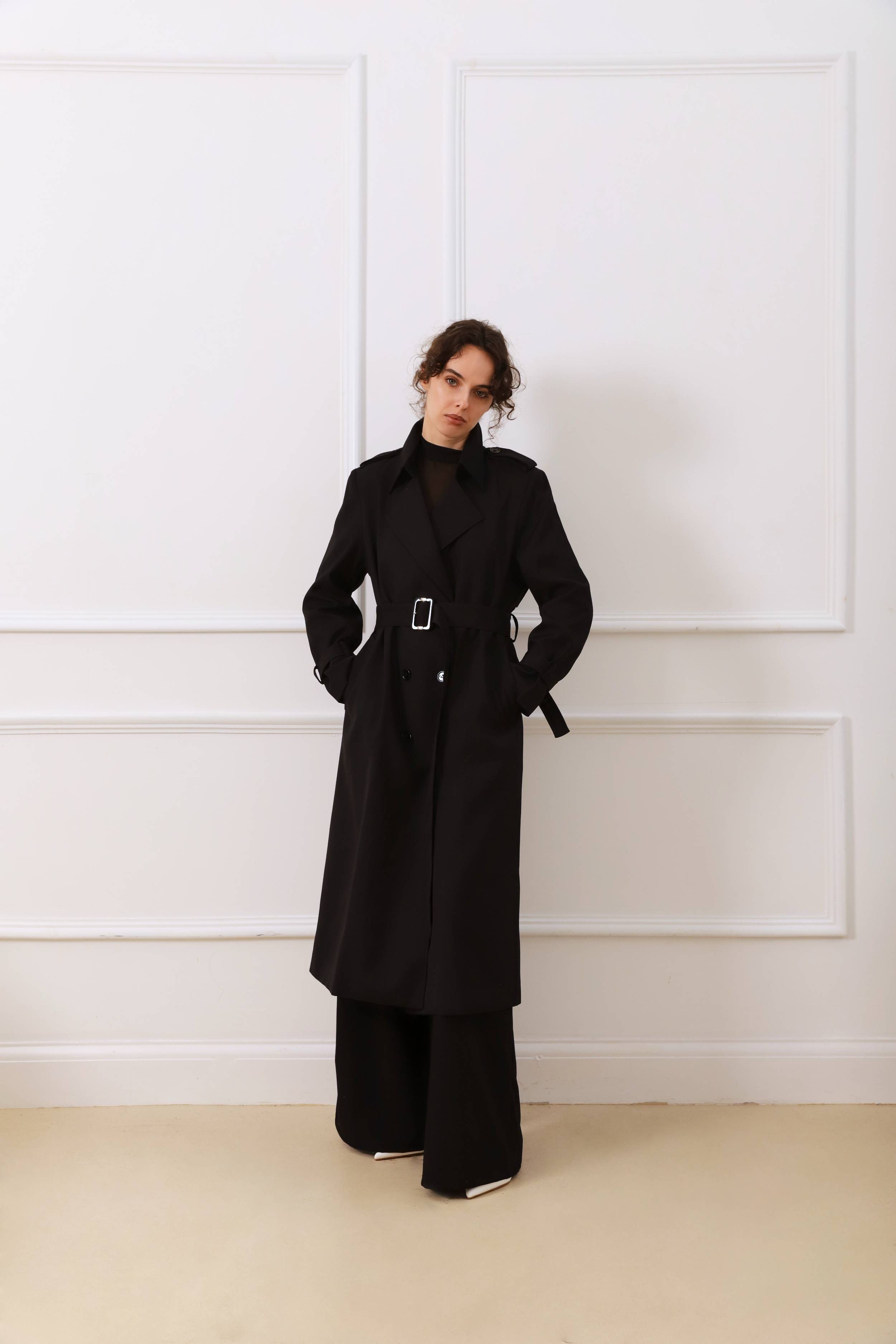 Classic black trench
