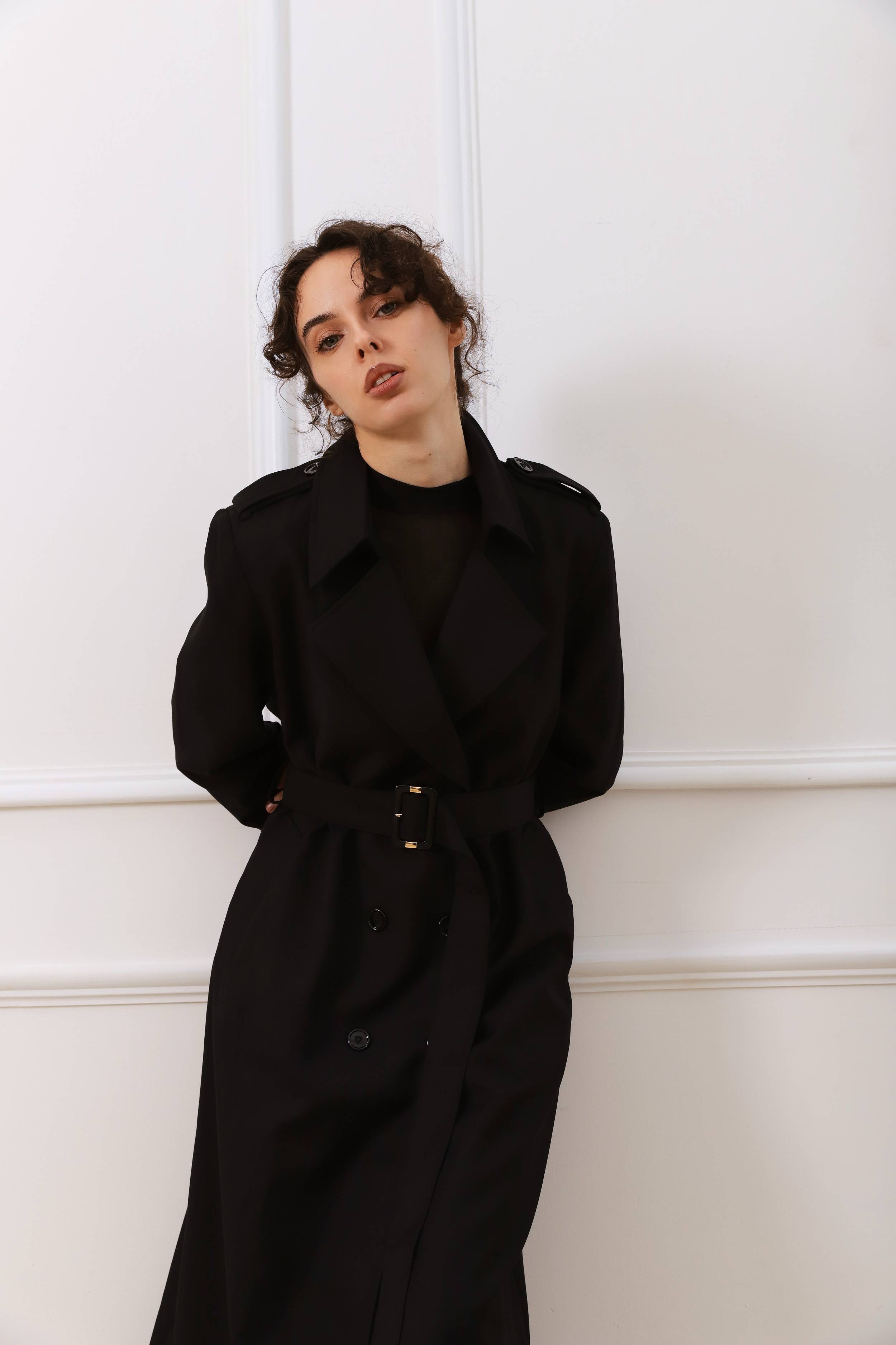 Classic black trench