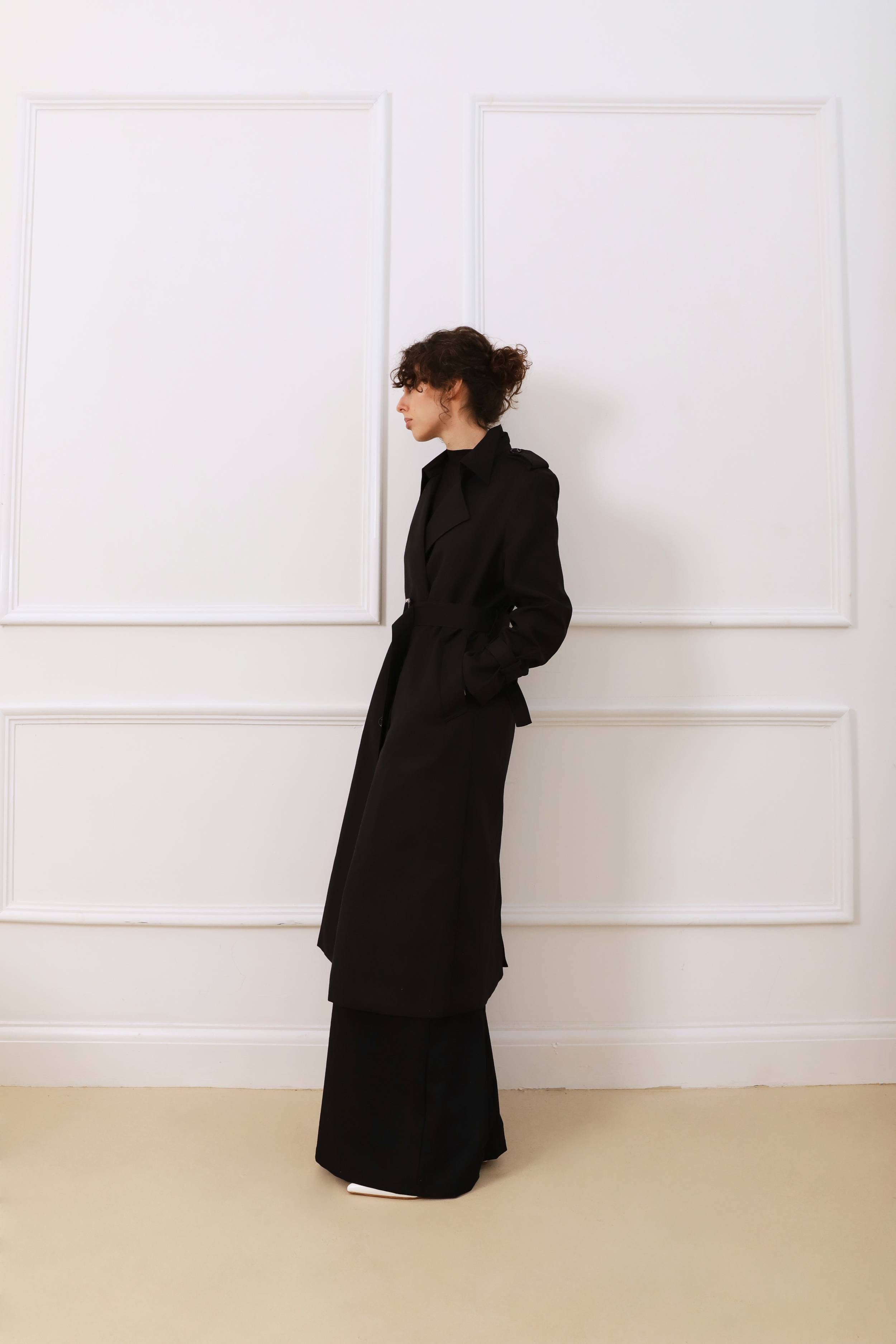Classic black trench