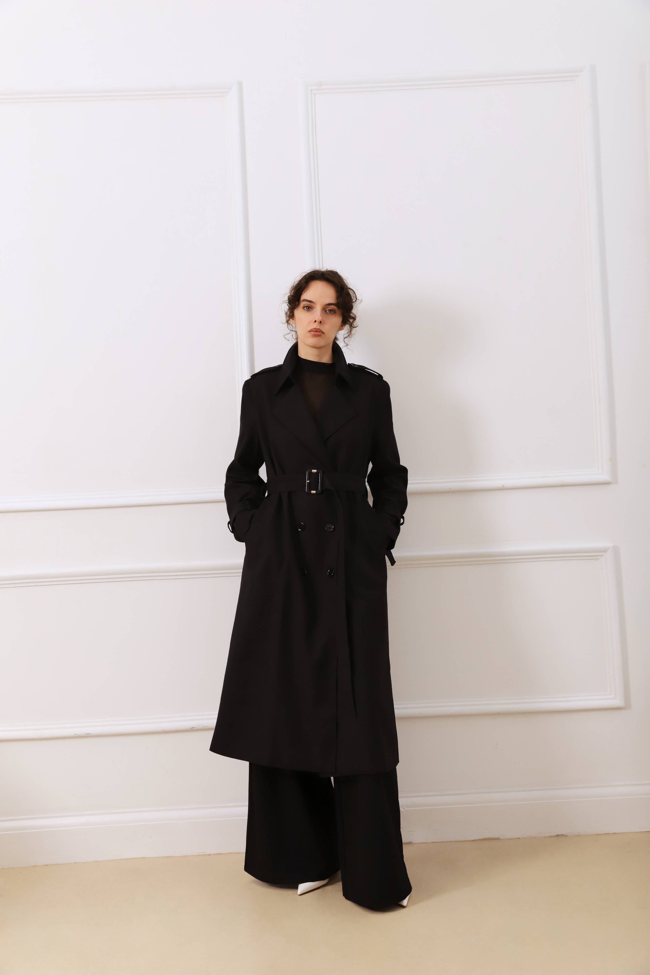 Classic black trench