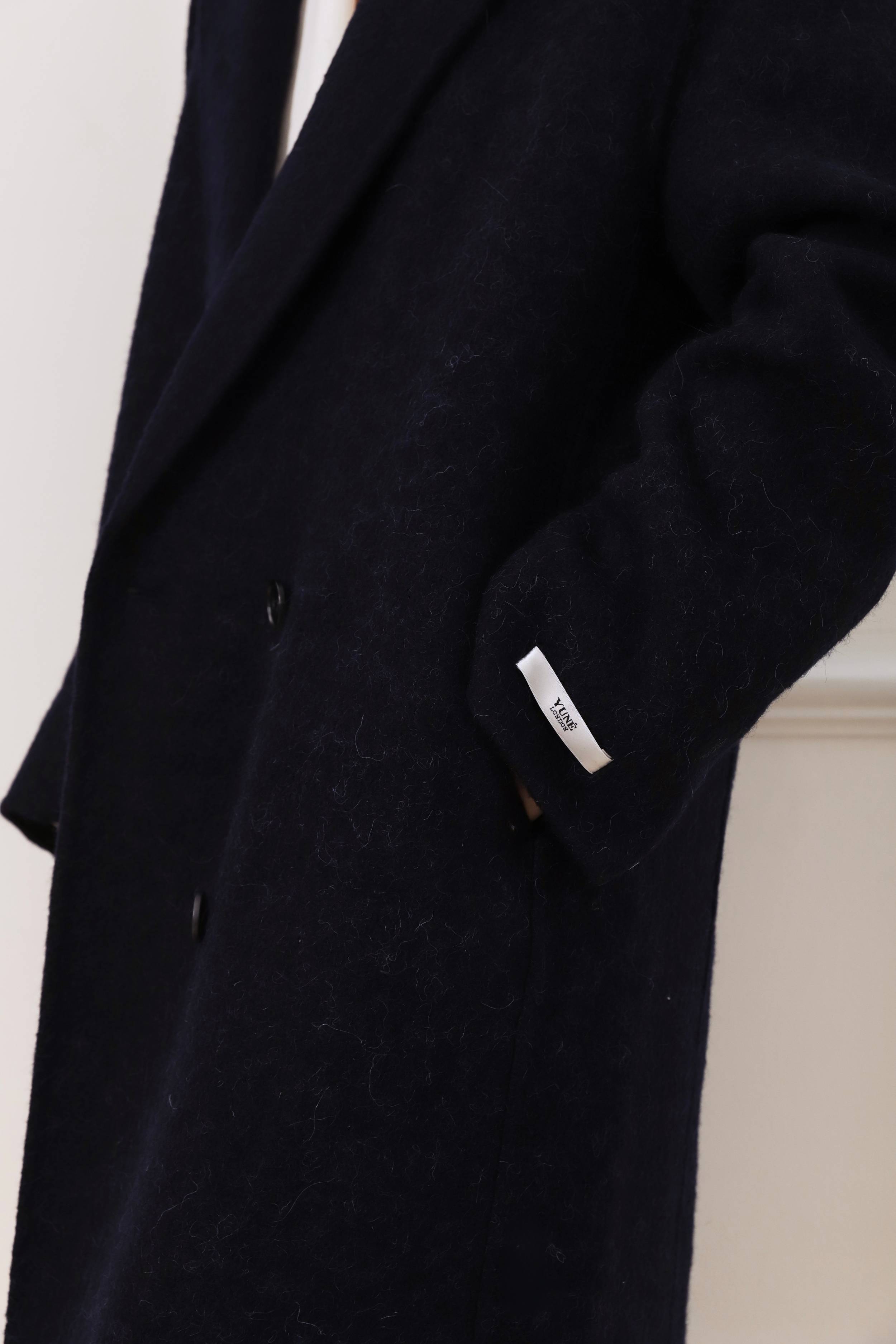 Premium navy alpaca