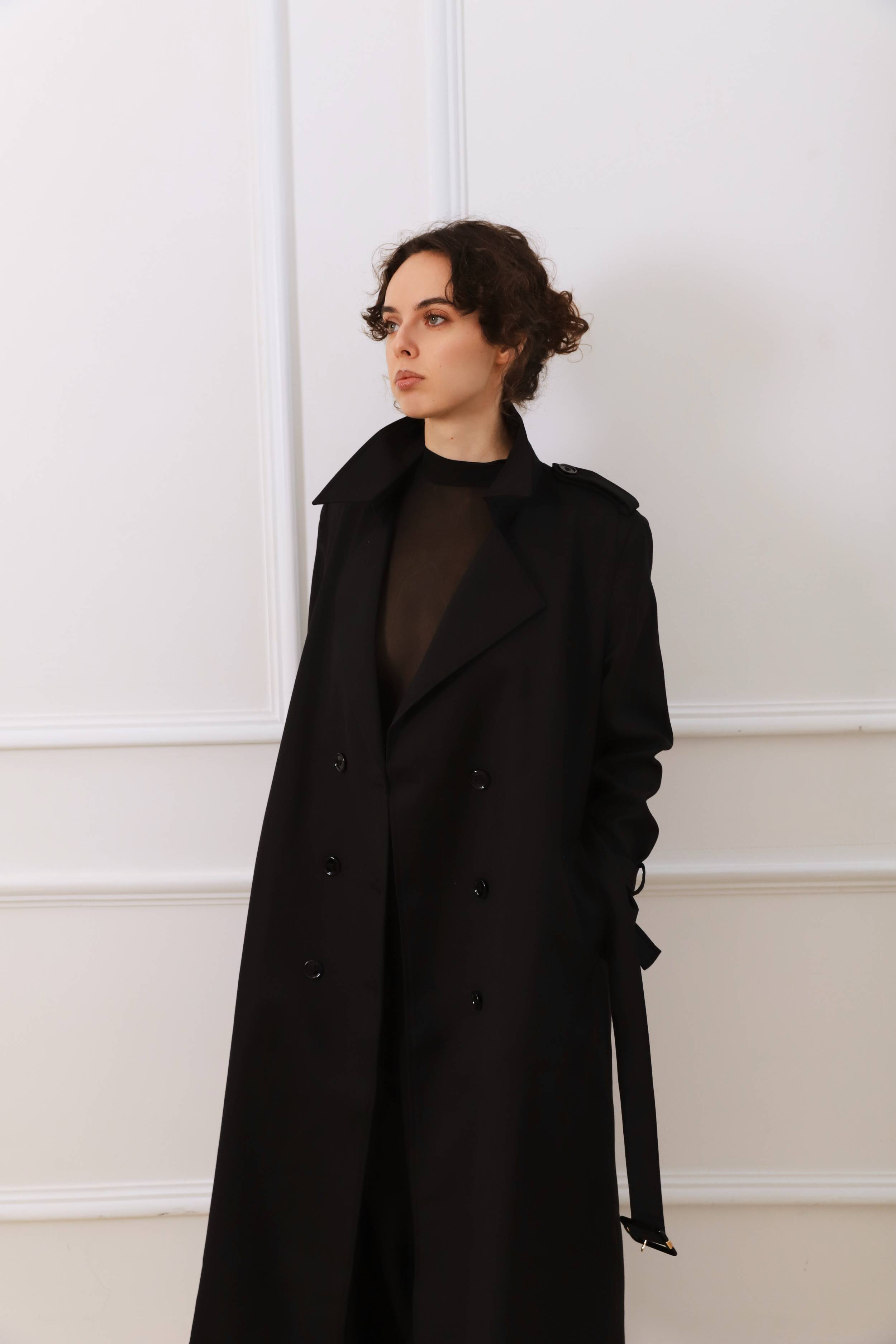 Classic black trench