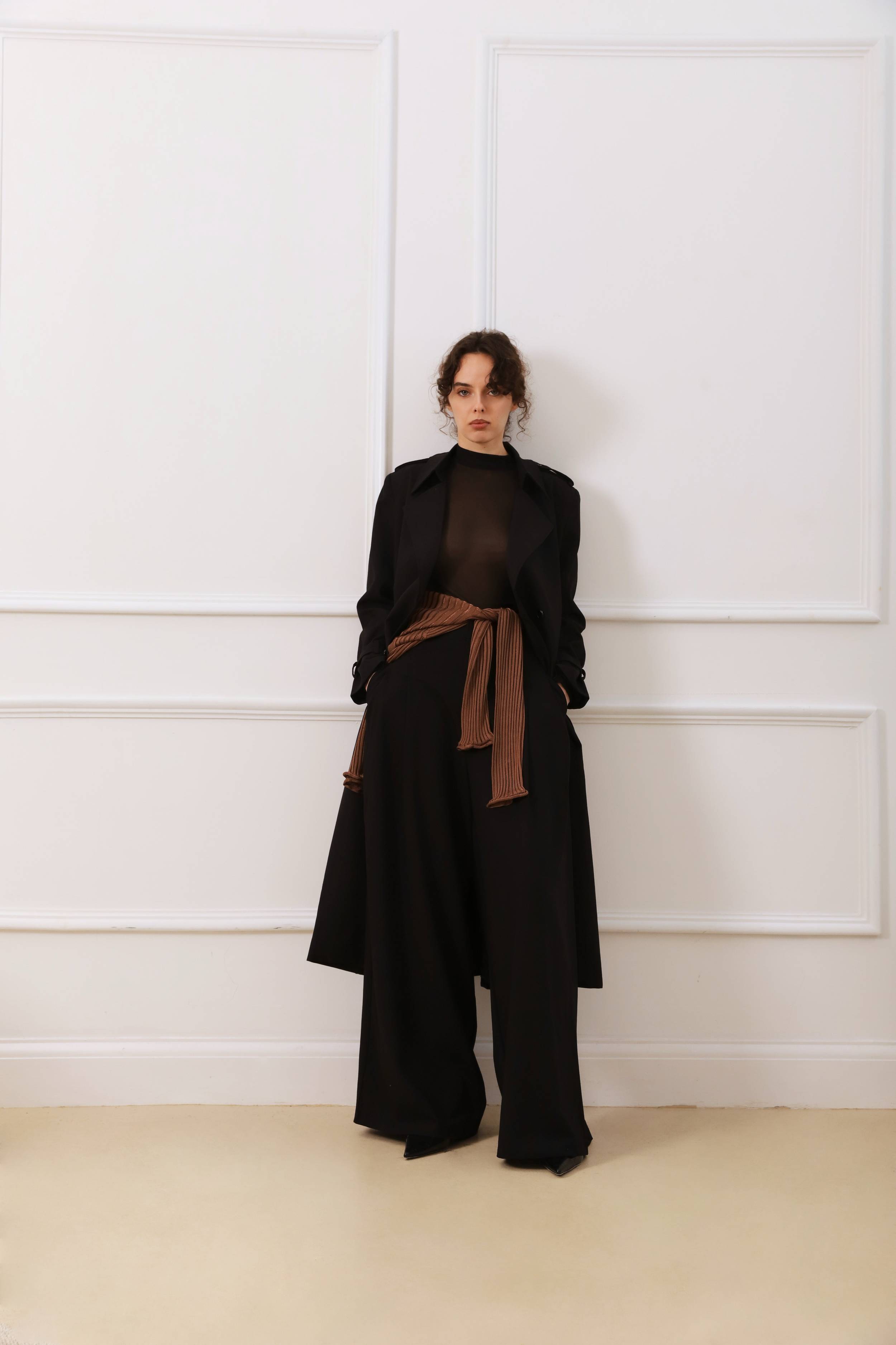Classic black trench