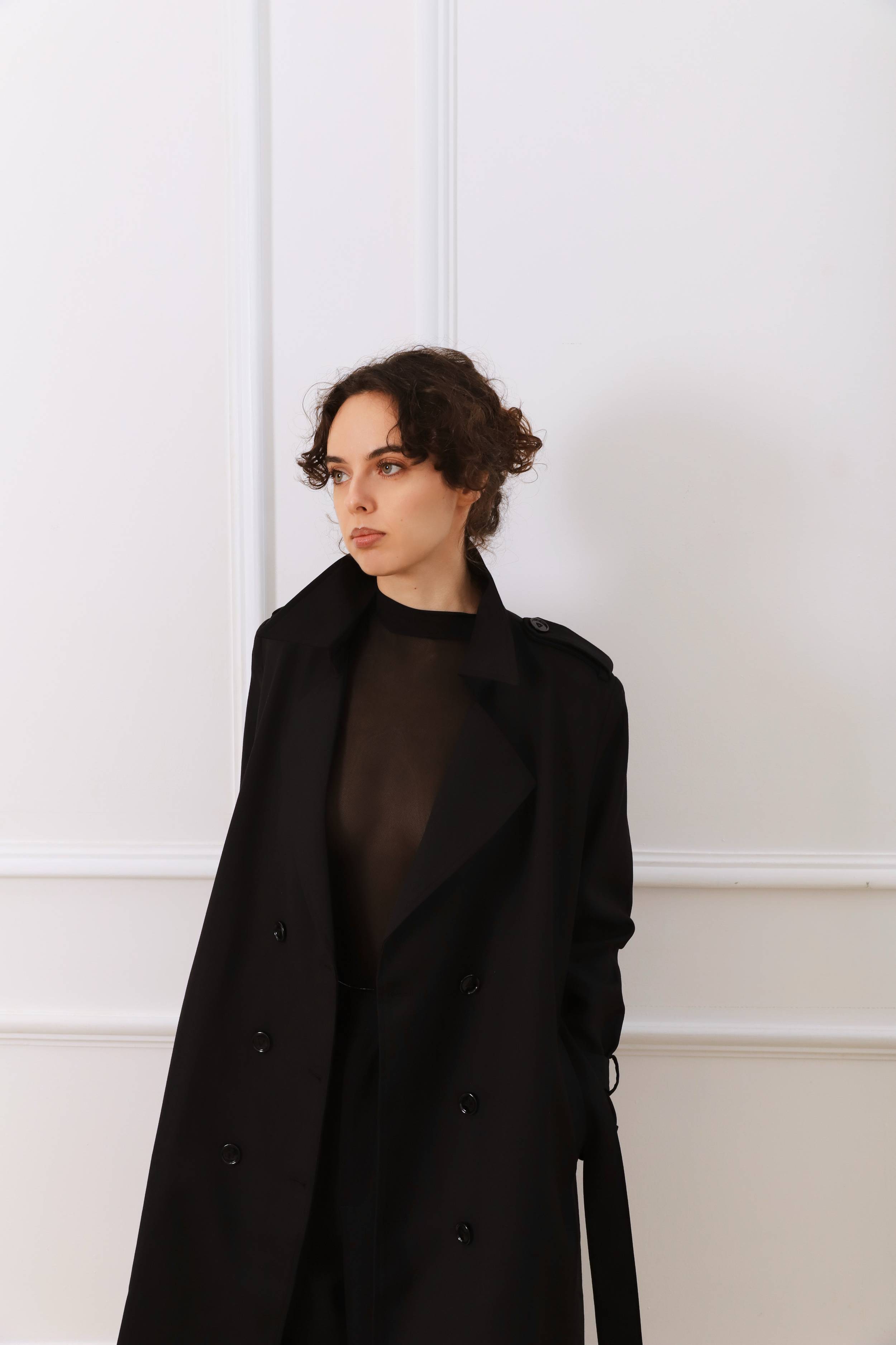 Classic black trench