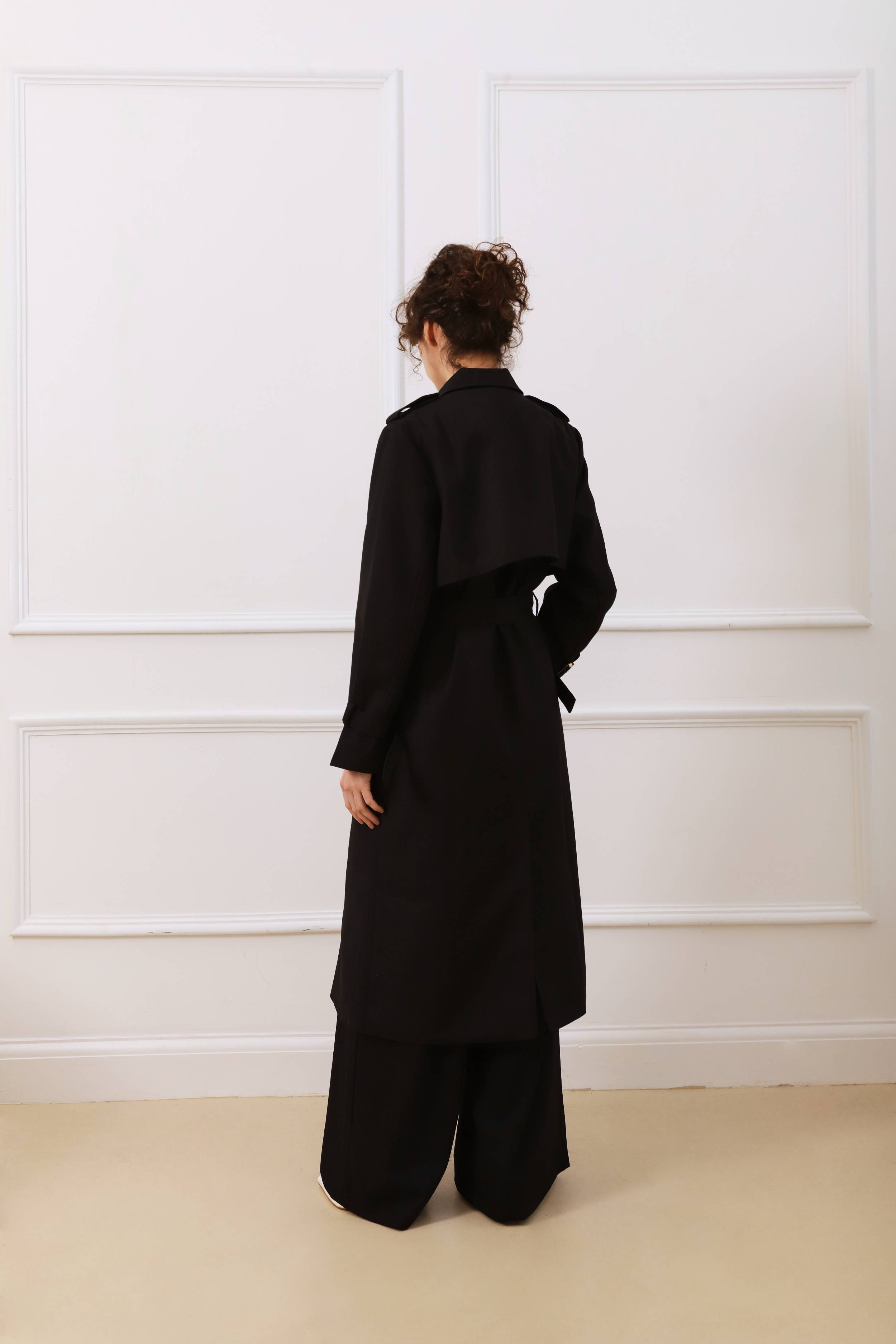 Classic black trench