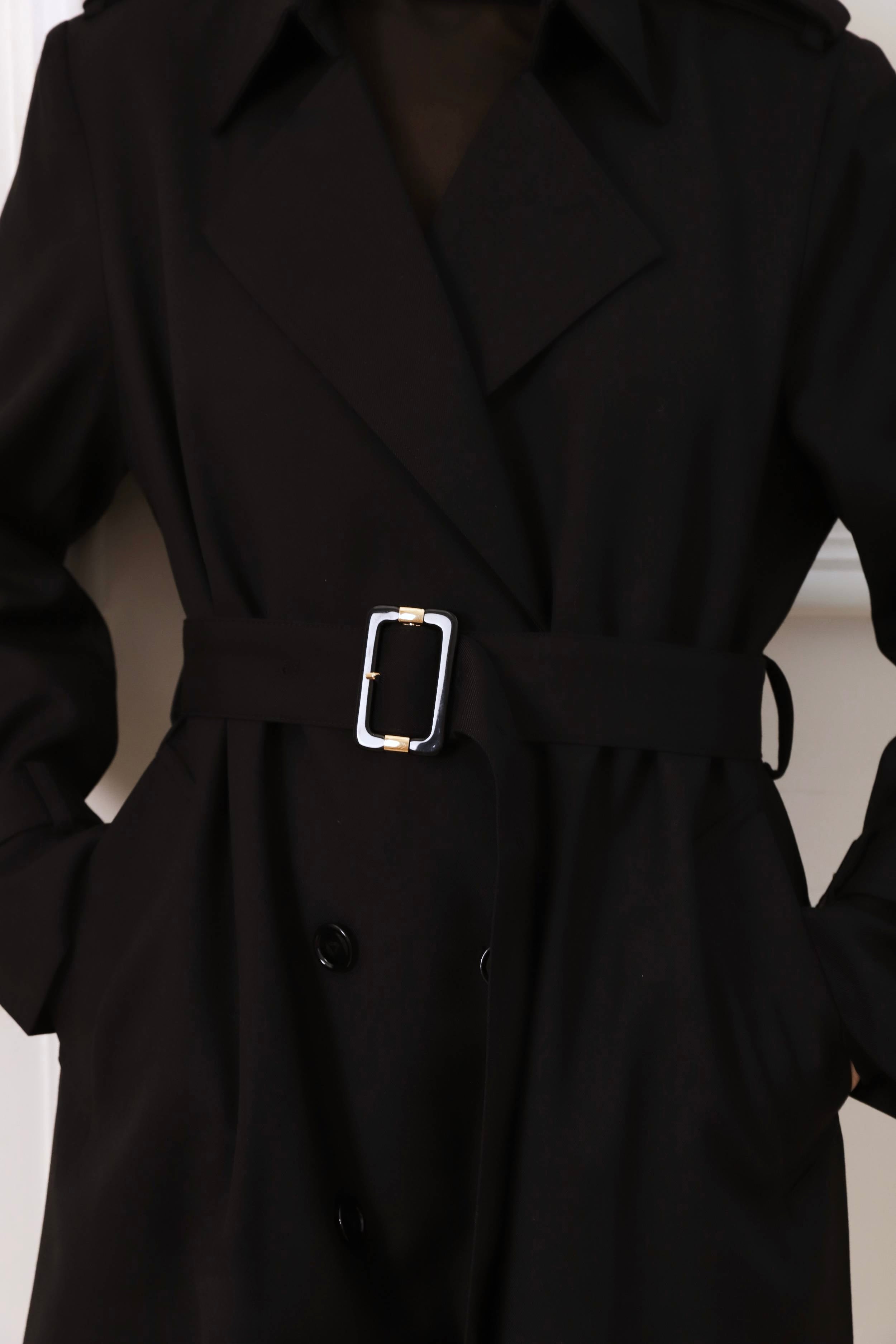 Classic black trench