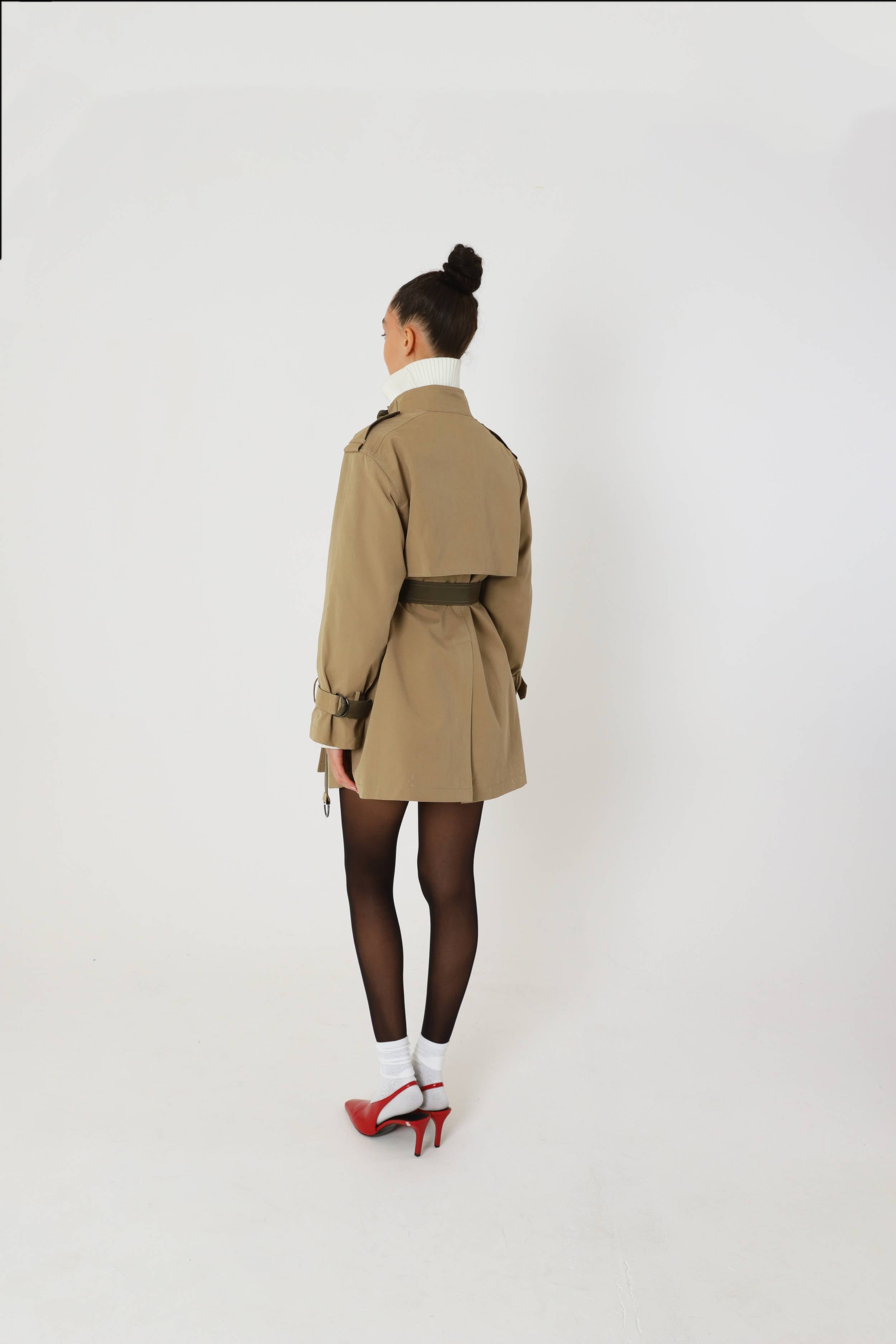 Trench coat with belt