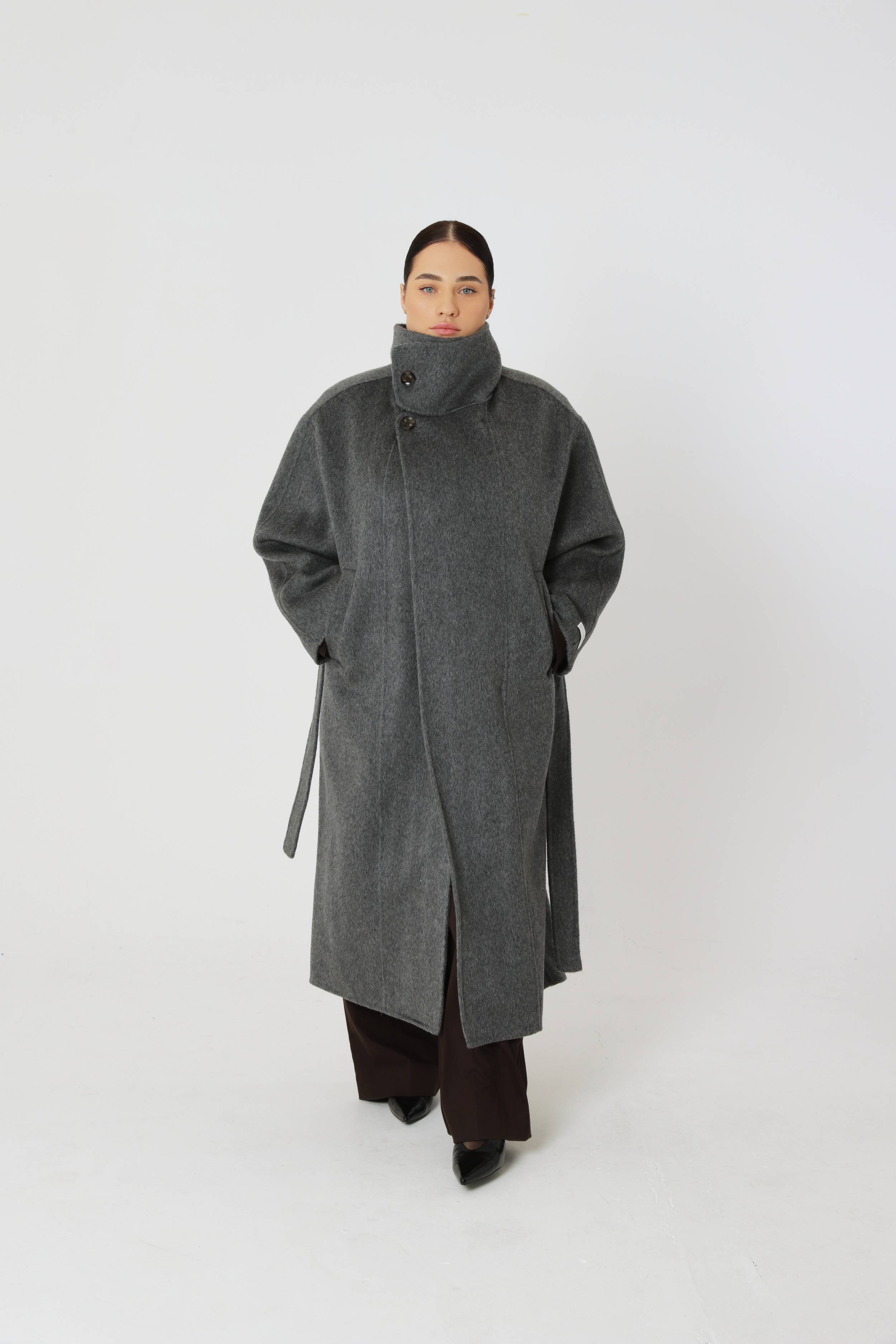 Large pure wool oversized coat