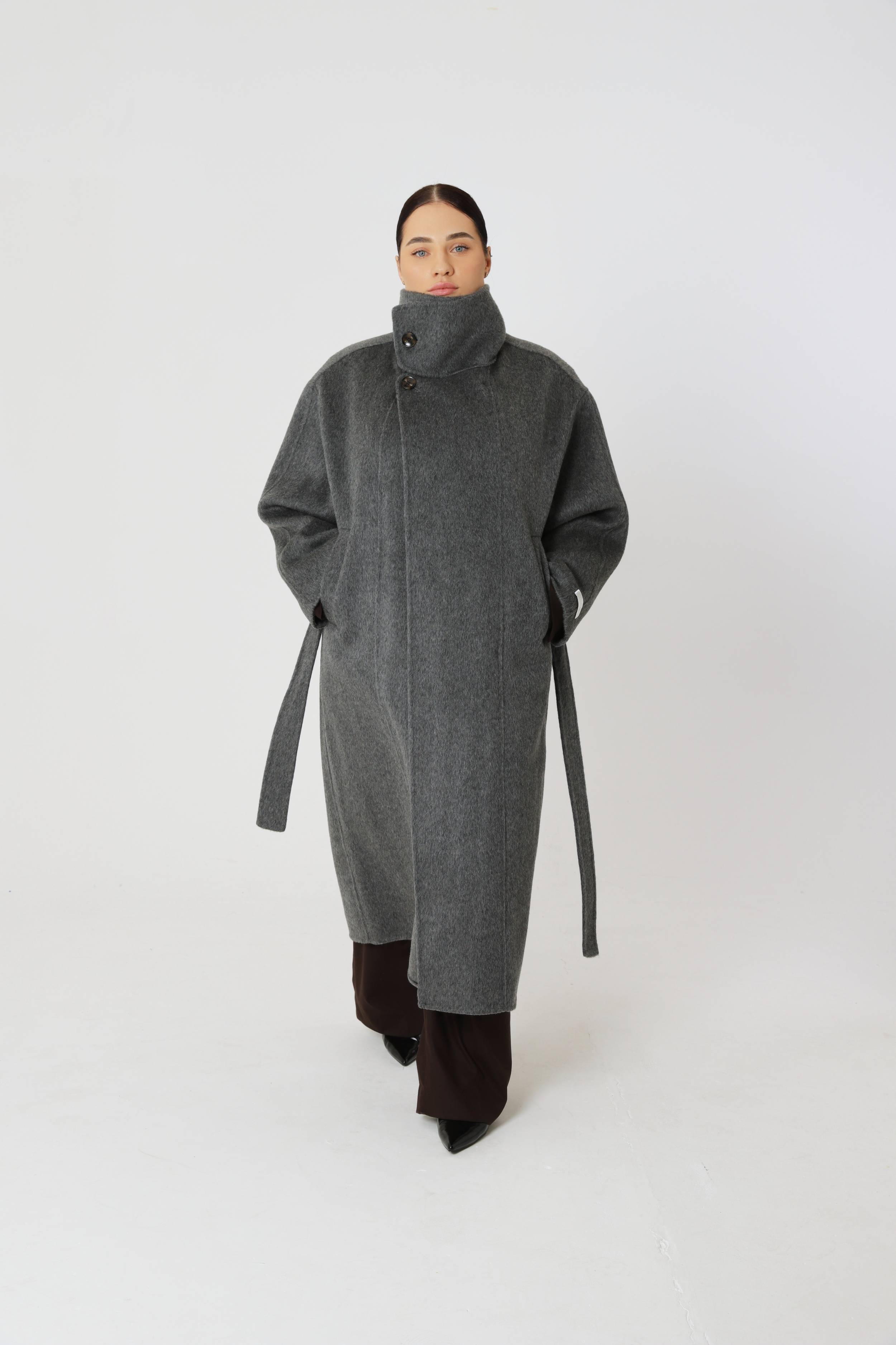 Large pure wool oversized coat