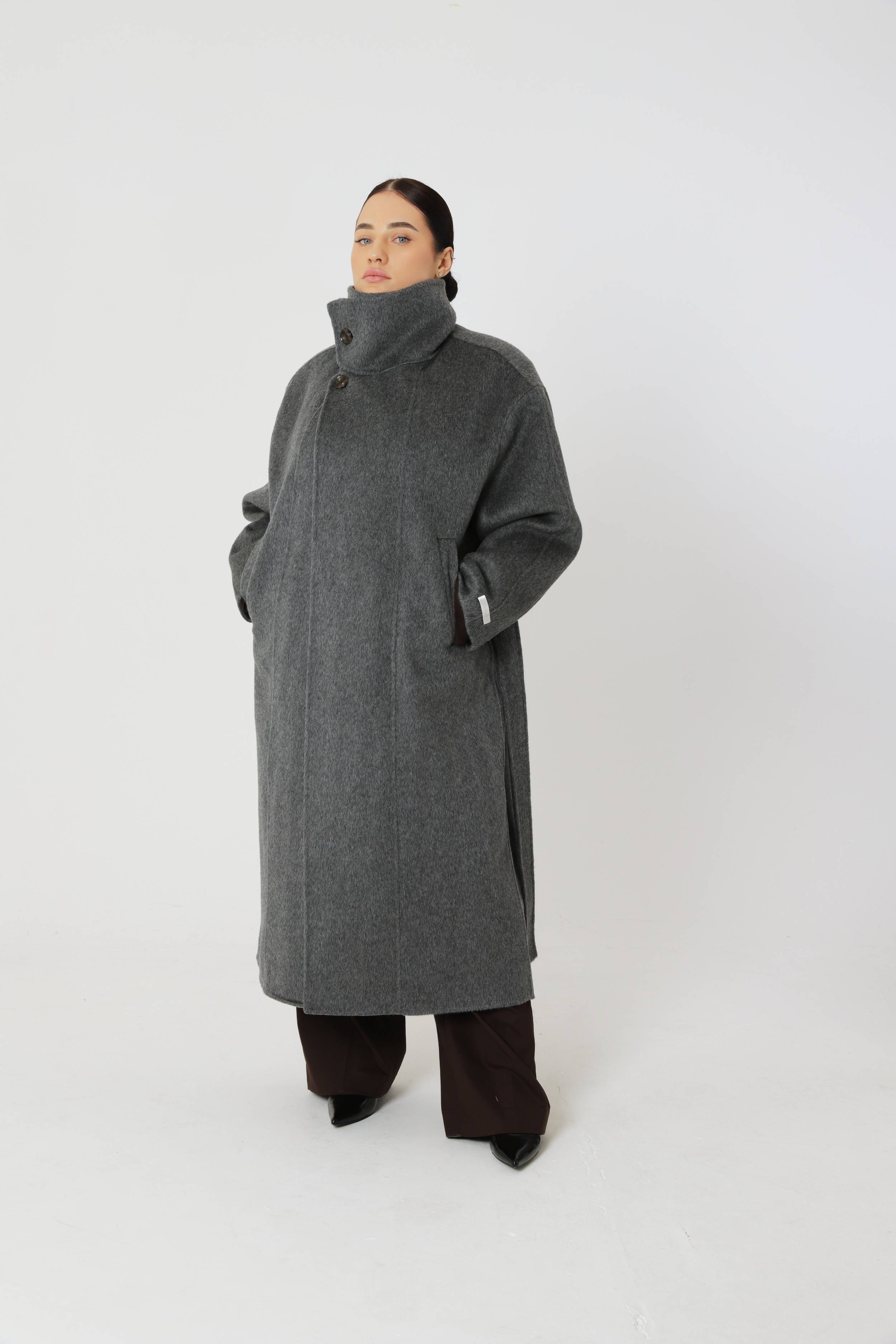 Large pure wool oversized coat