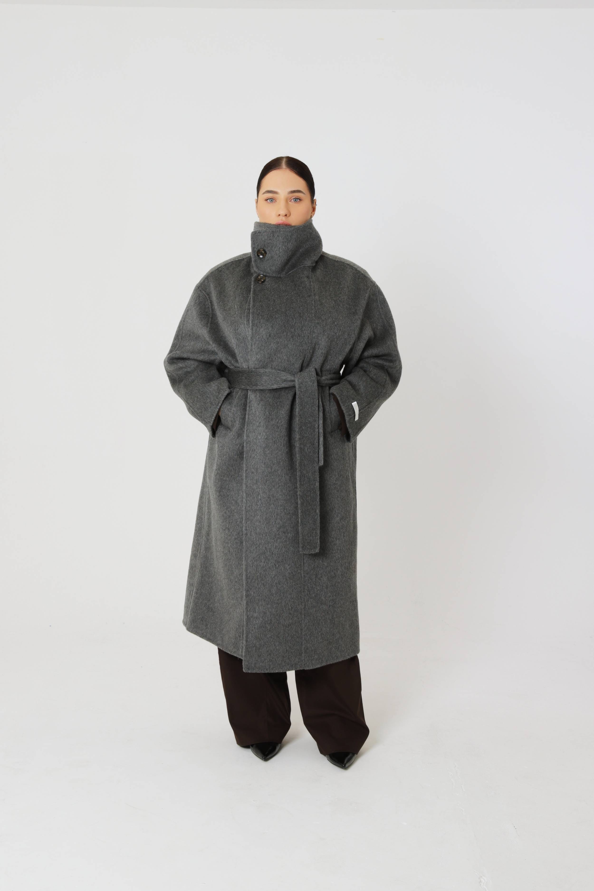 Large pure wool oversized coat