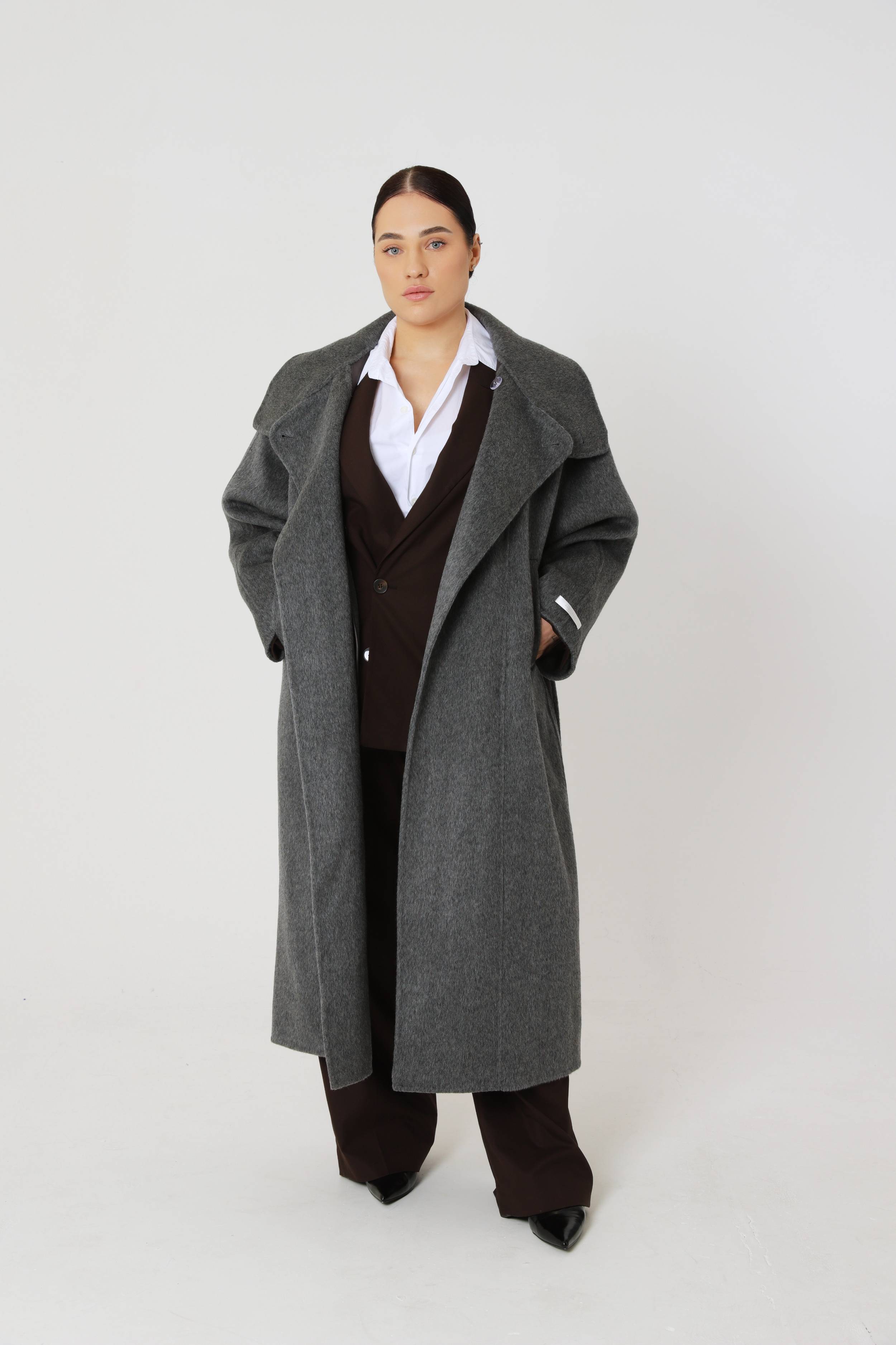Large pure wool oversized coat