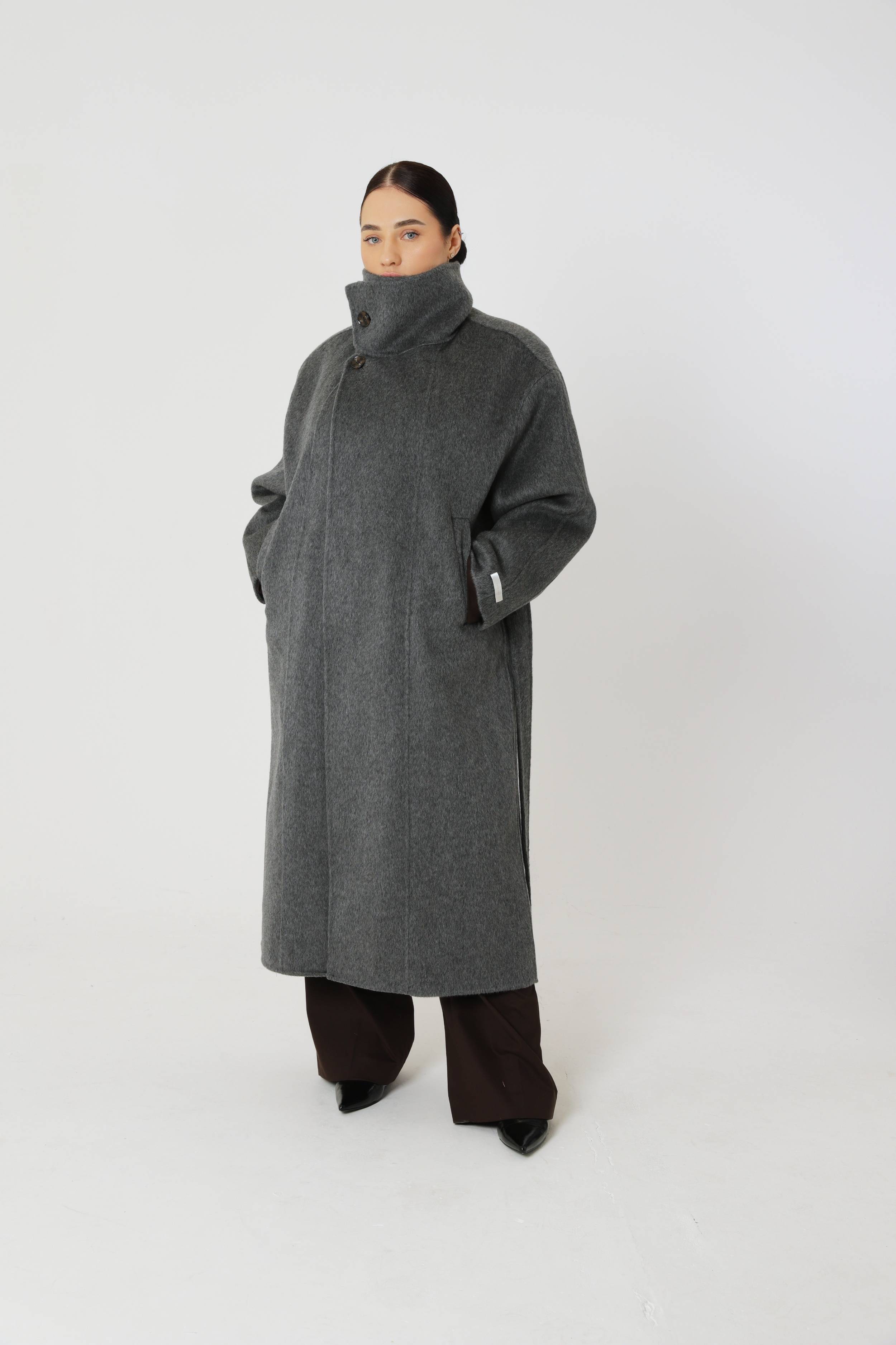 Large pure wool oversized coat