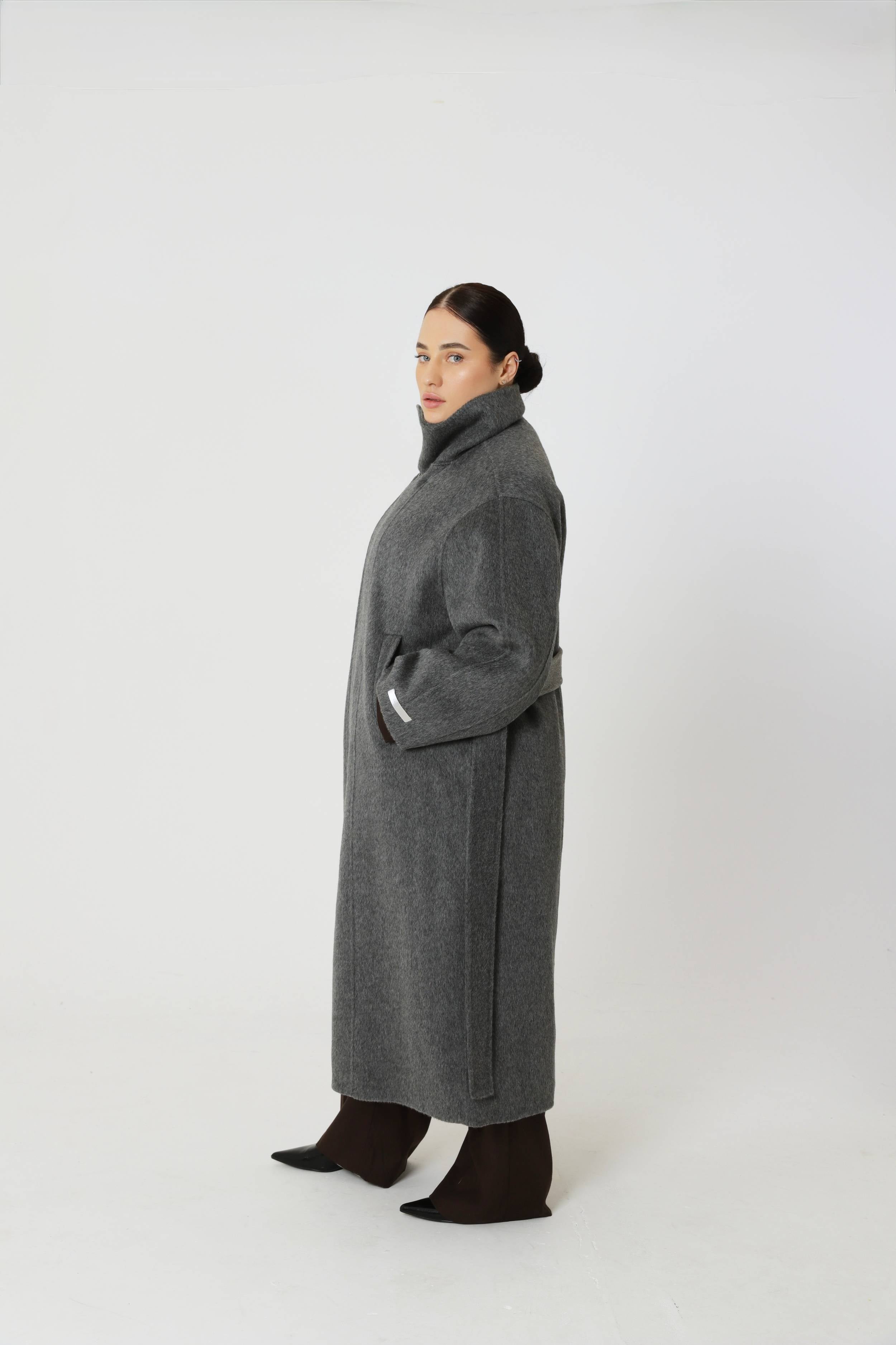 Large pure wool oversized coat