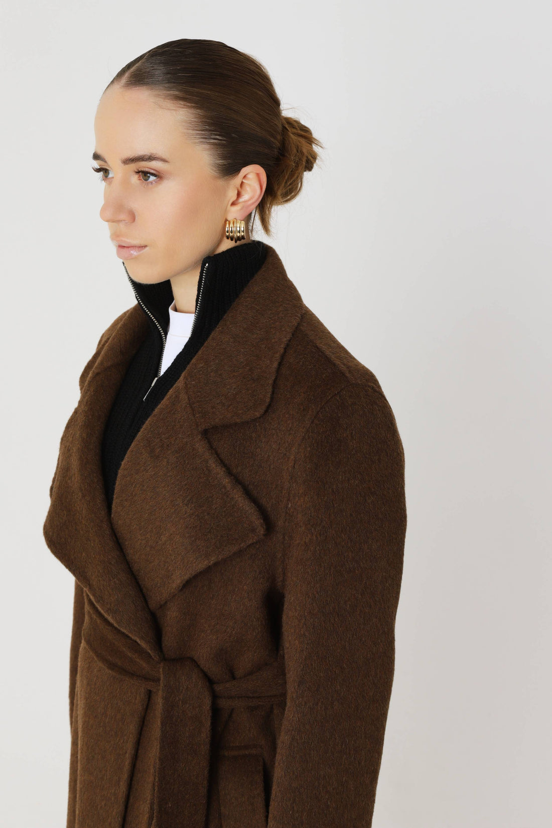 Chocolate Manhattan with scarf