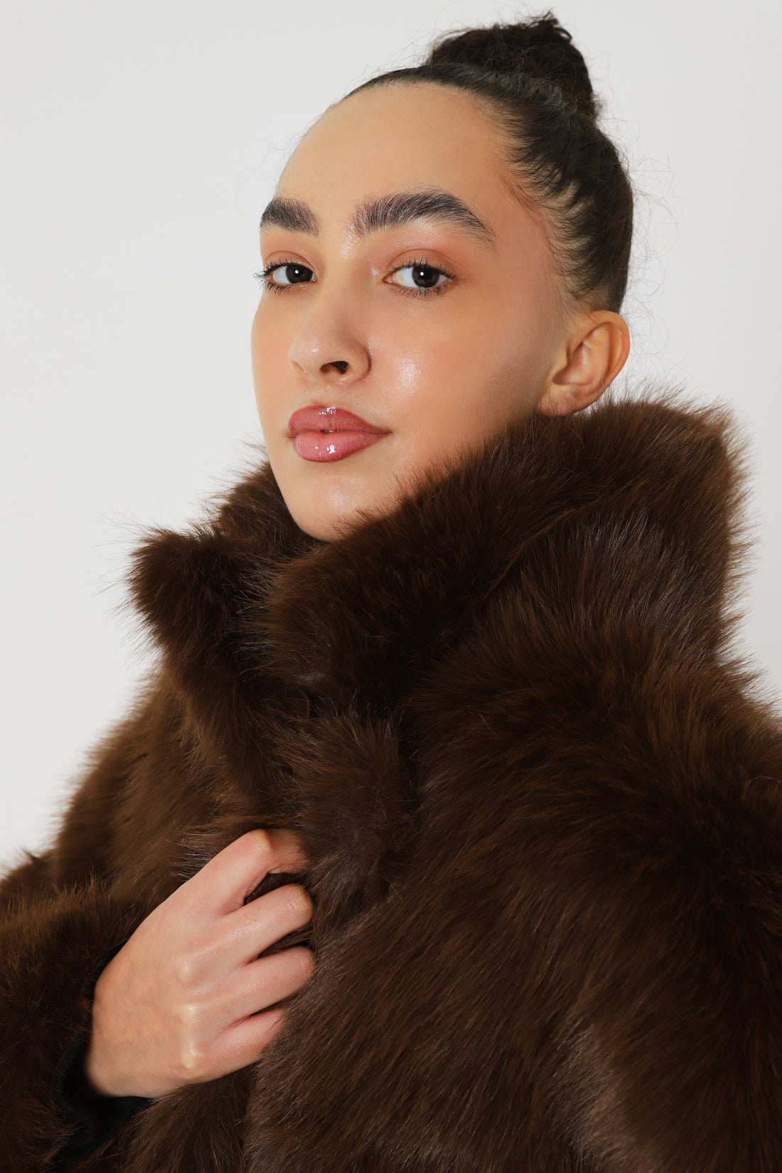Amaretto faux fur coat
