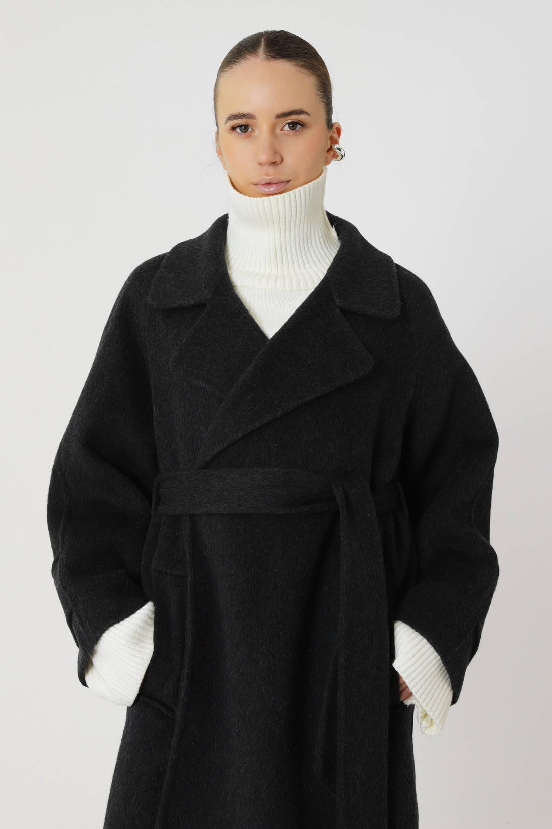 Flat White wool coat