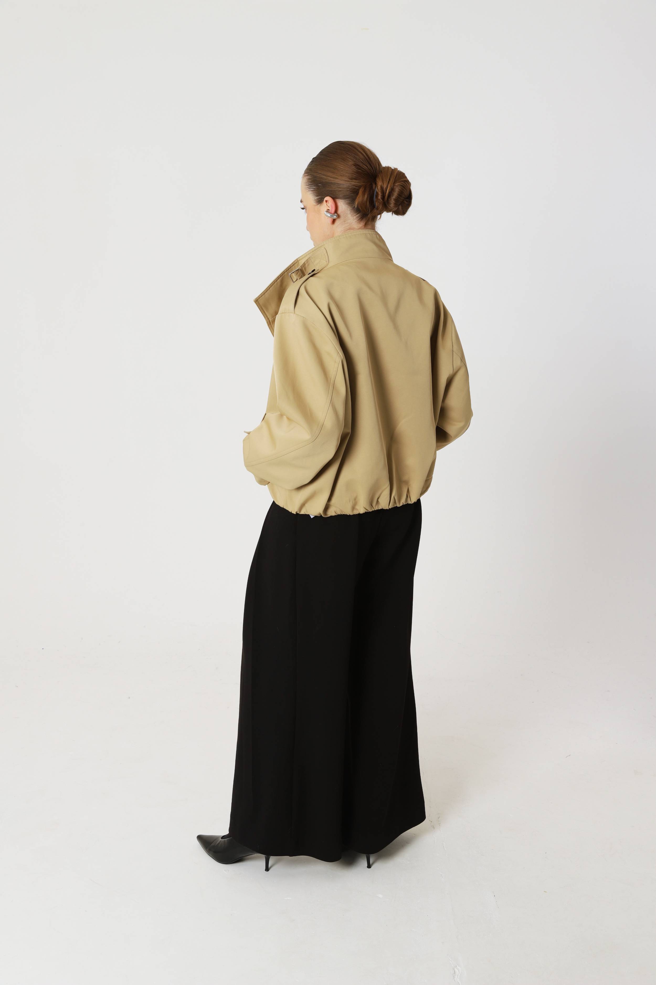 Cropped trench coat