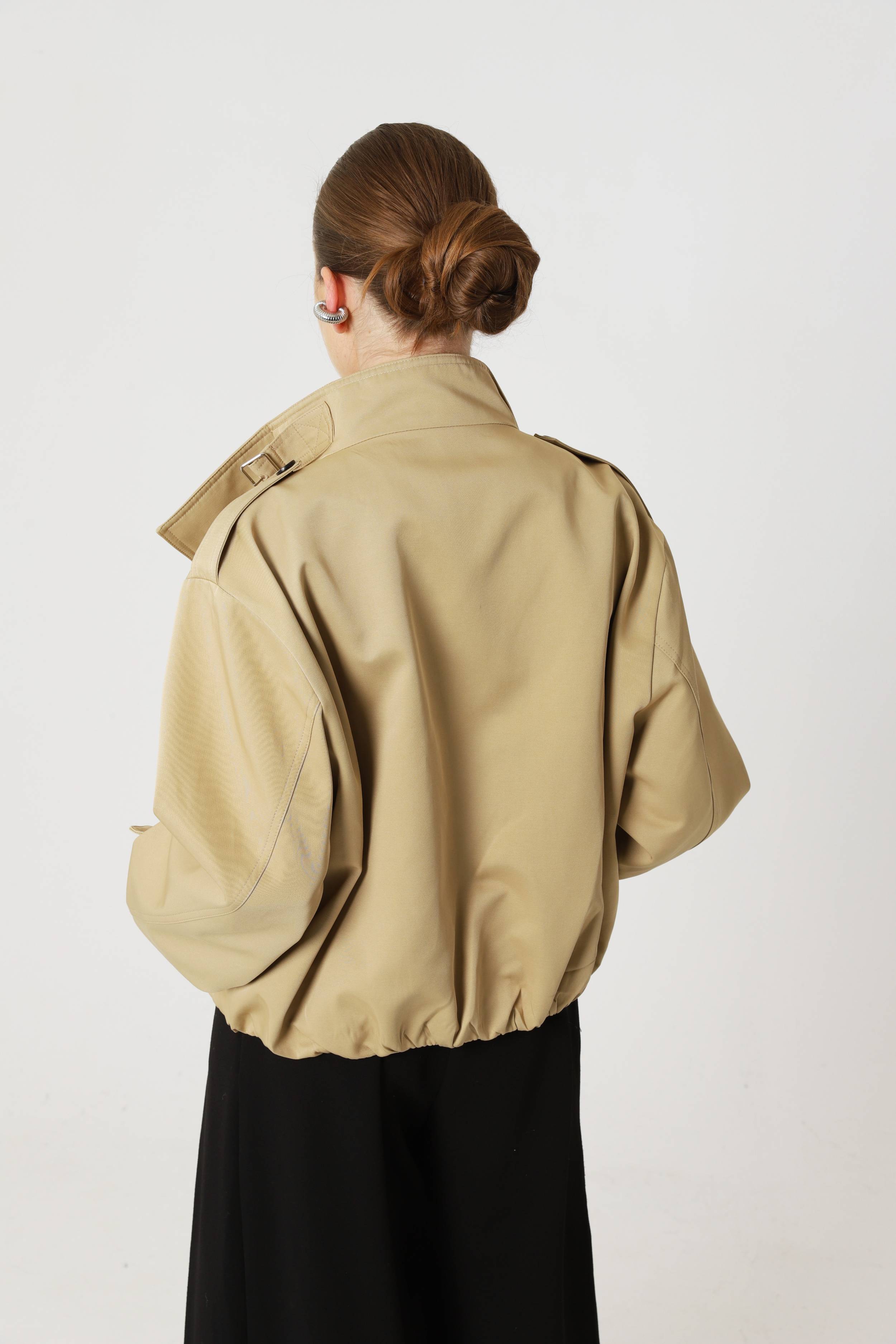 Cropped trench coat