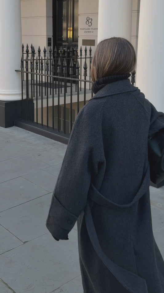 Flat White wool coat