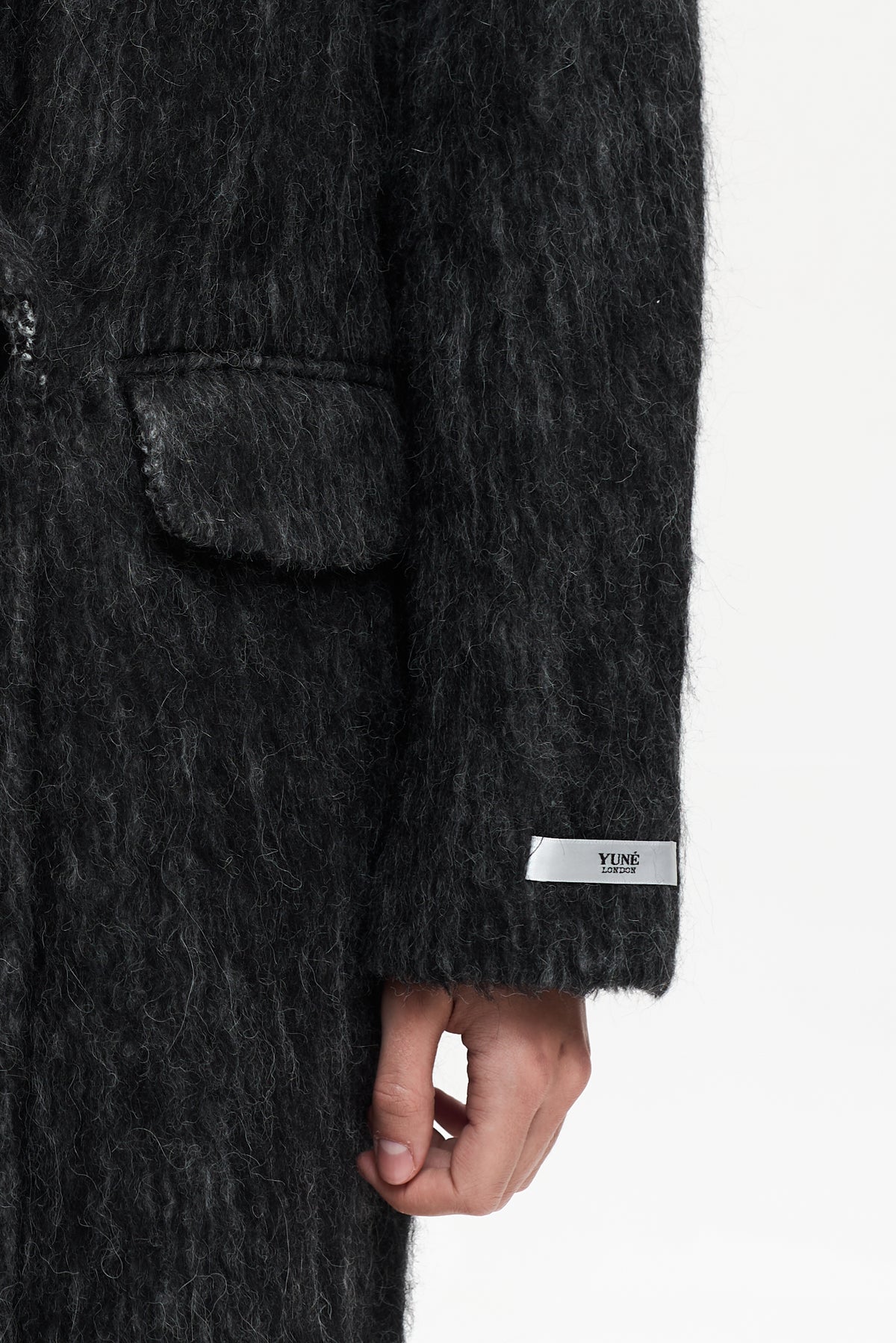 MAXI ALPACA GREY WOOL COAT