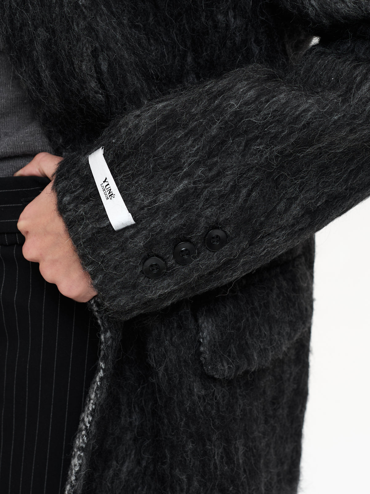 MAXI ALPACA GREY WOOL COAT
