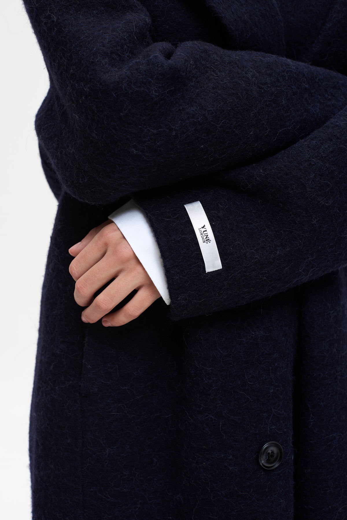 MAXI NAVY ALPACA COAT
